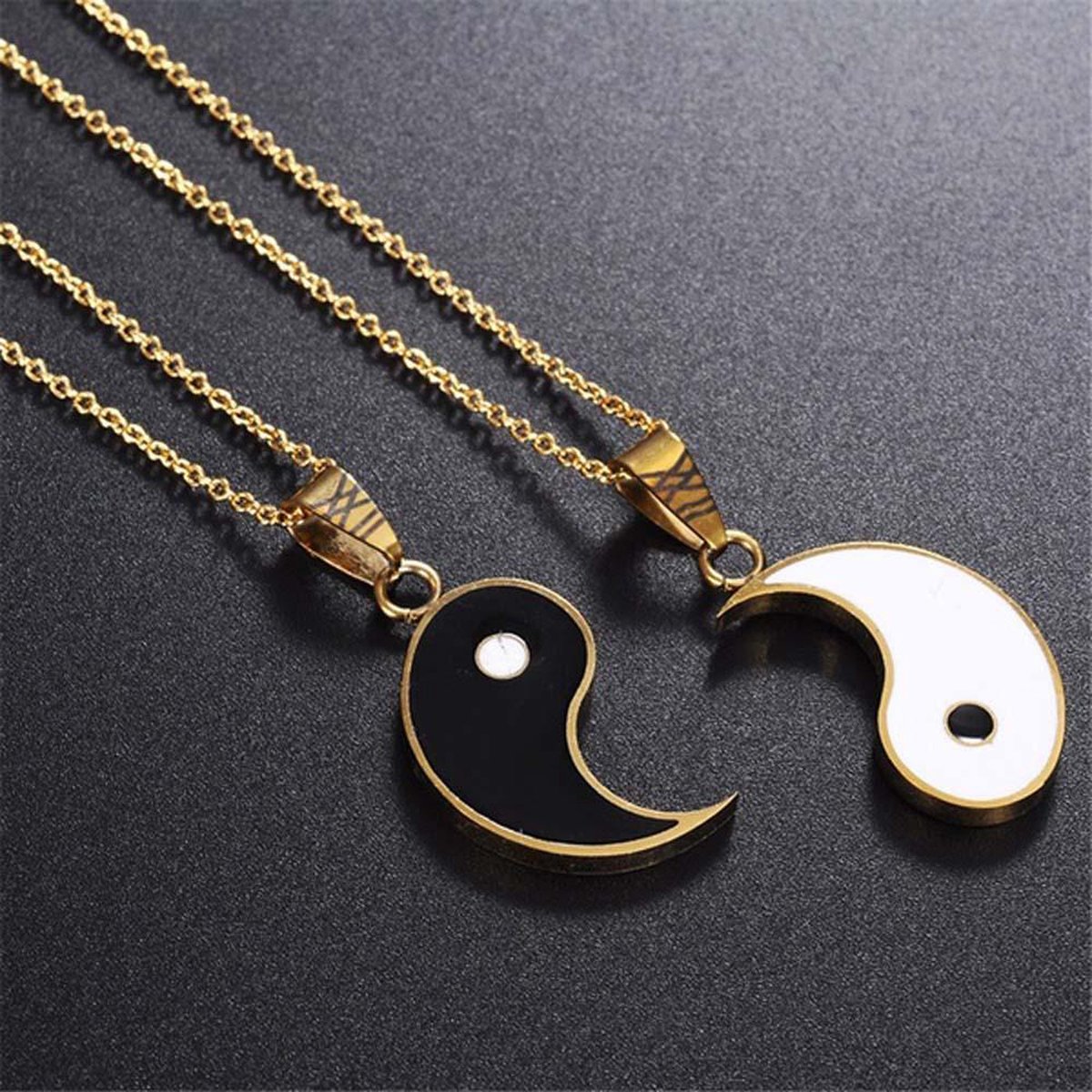 bol.com | Ying Yang Ketting voor 2 - Vriendschapsketting - 2 stuks ...