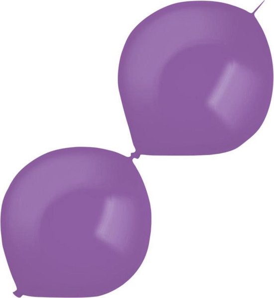 Amscan Slingerballonnen Kristalhelder 15 Cm Latex Paars 100 Stuks