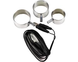 Rimba Electro Sex - Aluminium Cock Ringen Set uni-polair - 3 Stuks
