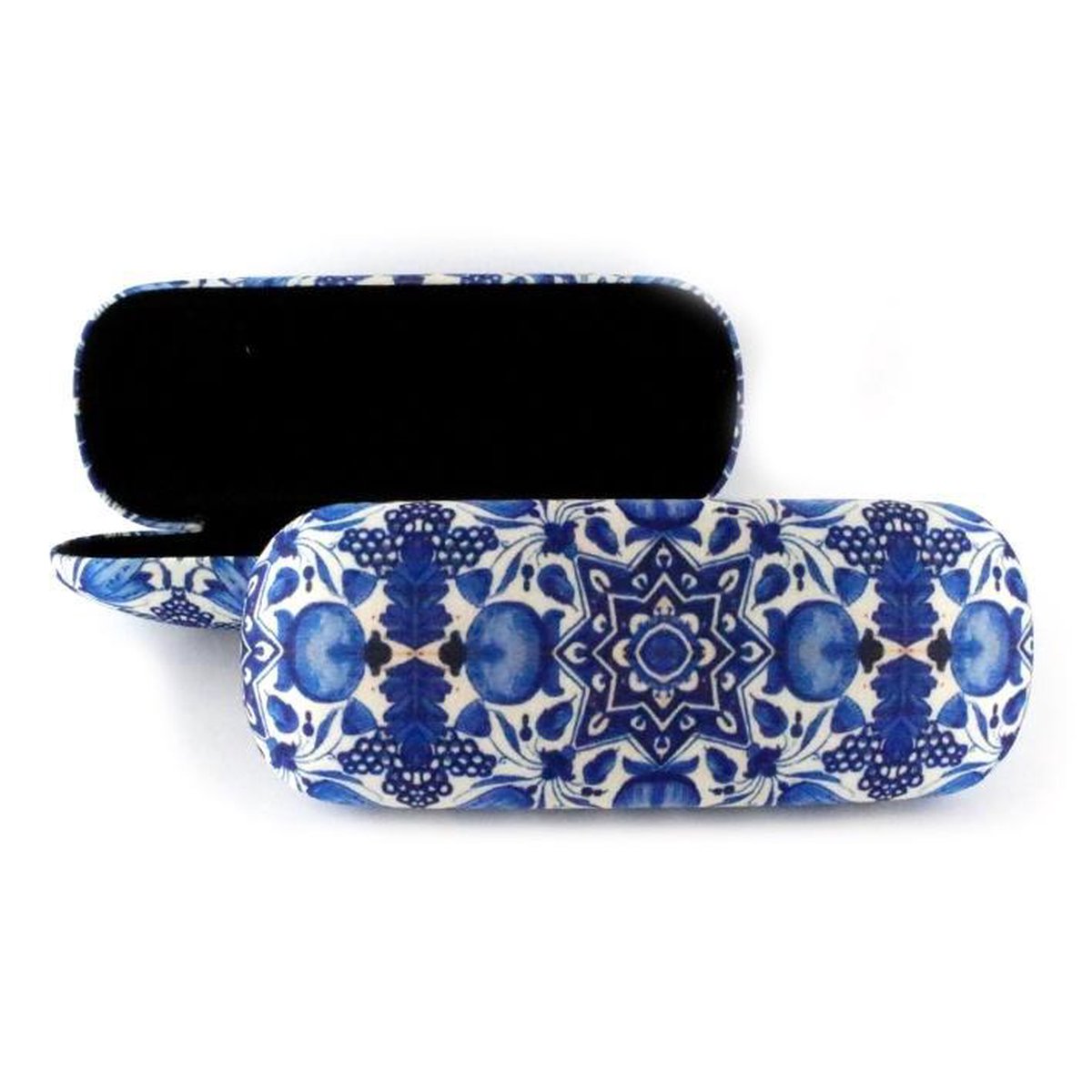 Lanzfeld - Brillenkoker - Delfts Blauwe Tegels - Hard Case - Microfiber