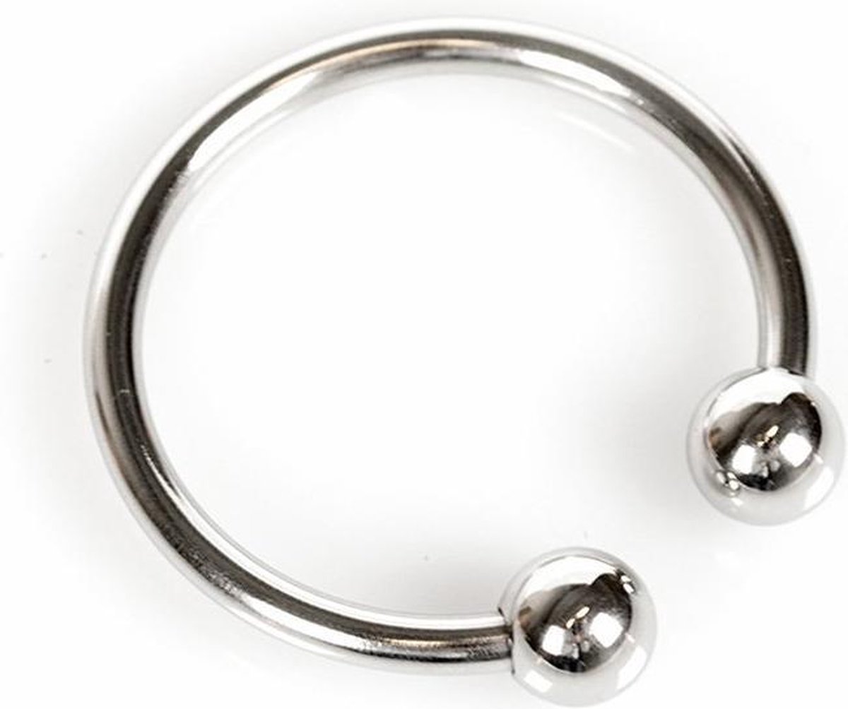 Anneau De Pénis En Métal 3mm En Forme De Fer à Cheval - Argenté, Hypoallergénique - Pour Homme