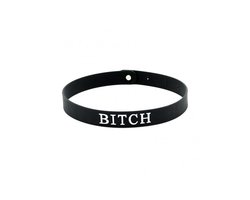 Rimba - Halsband - Collar Met Tekst - BITCH - Siliconen