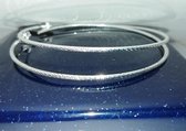 Zilveren oorringen - Gedraaide Ronde Buis 2 mm - 70 mm - Zilverkleurig