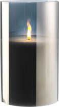 Lucy's Living Luxe lantaarn FIKS Rook kleurig   – Ø15 xH25  cm - kaarsenhouder – waxinelicht houder - windlicht - decoratie - naturel – tuindecoratie - woondecoratie