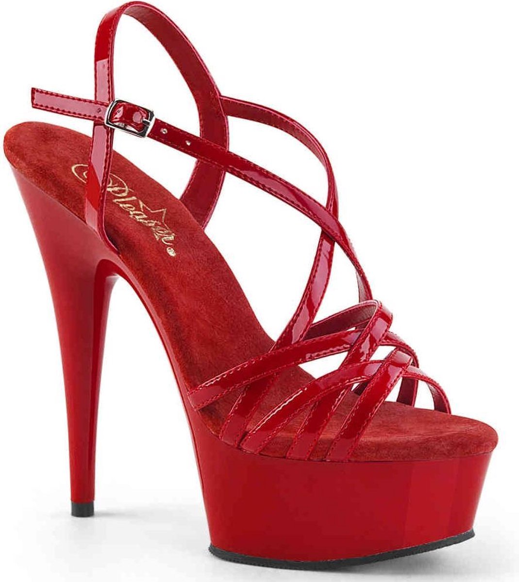 Goedkoopste EU 37 = US 7 | DELIGHT-613 | 6 Heel, 1 3/4 PF Criss-Cross Strap Sandal
