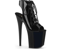 Pleaser - FLAMINGO-800-20 Plateau Laarzen, Paaldans schoenen - Paaldans schoenen - 37 Shoes - Zwart