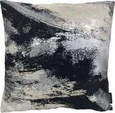 Rush Silver - Black Kussenhoes | Jacquard - Polyester | Zilver - Zwart | 45 x 45 cm