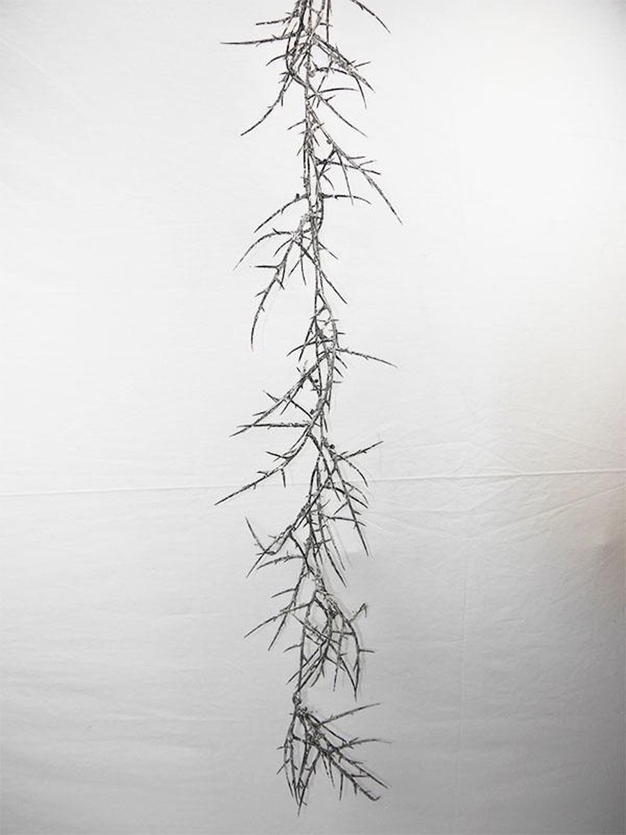 SENSE Twig garland Peaks black 180cm - Grijs slinger - Schaal decoratie - Raamdecoratie - takken slinger