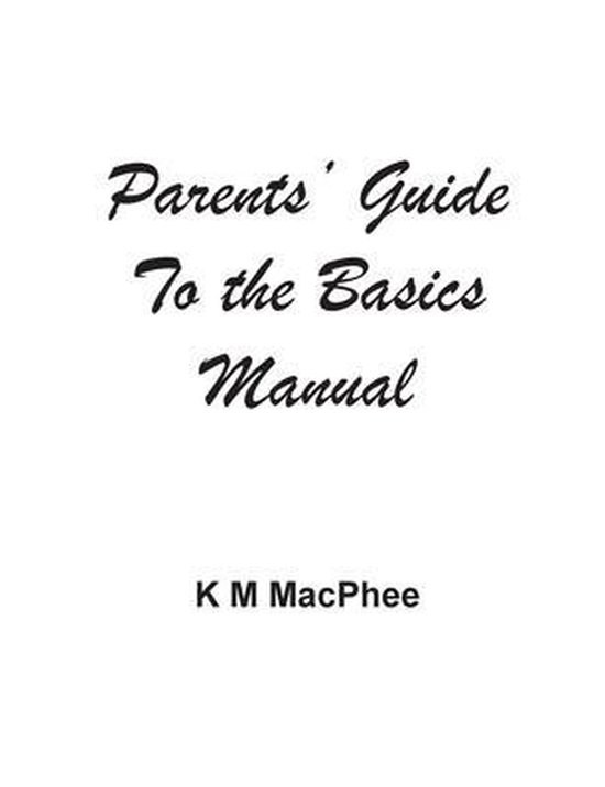 Parents' Guide to the Basics Manual - cover