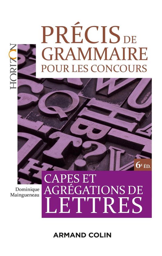 Précis de grammaire pour les concours - 6e éd. - cover