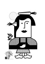 Set van 9 grote ansichtkaarten van de Nederlandse illustrator Stang Gubbels.