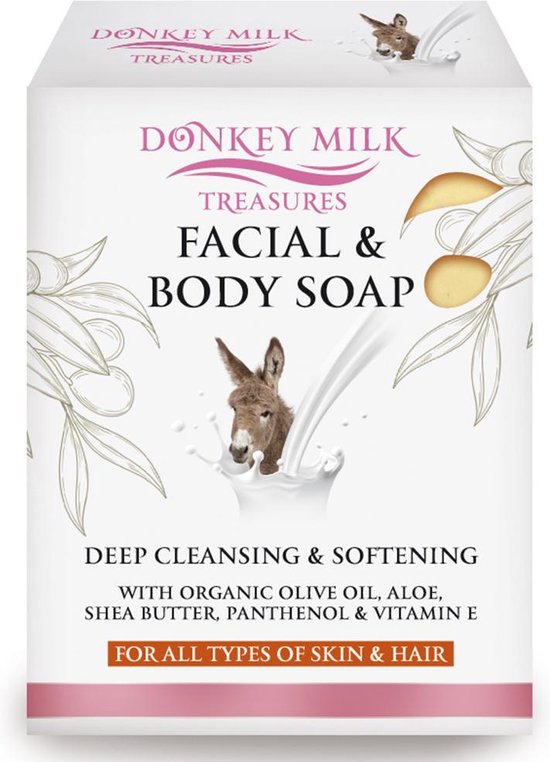 Pharmaid Donkey Milk Treasures Zeep – 100% Griekse Ezelinnenmelk voor Gezicht, Lichaam & Haar (100g)