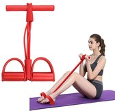 Bodio Weerstandsband -  Resistance band - Fitness elastiek - Weerstandbanden Fitness - Fitness krachttraining - Fitness - Yoga - Binnen - Buiten - Full body workout - Rood