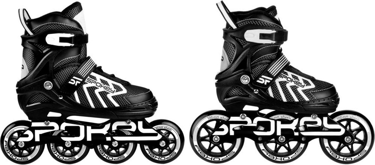 Spokey Inlineskates - Maat 31-34 - UnisexKinderen en volwassenen - zwart/wit
