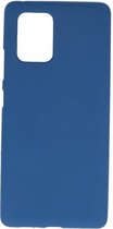 Bestcases Color Telefoonhoesje - Backcover Hoesje - Siliconen Case Back Cover voor Samsung Galaxy S10 Lite -  Navy