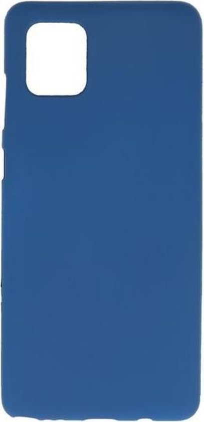 Bestcases Color Telefoonhoesje - Backcover Hoesje - Siliconen Case Back Cover voor Samsung Galaxy Note 10 Lite -  Navy