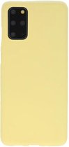 Bestcases Color Telefoonhoesje - Backcover Hoesje - Siliconen Case Back Cover voor Samsung Galaxy S20 Plus - Geel