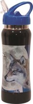 Giovas Drinkbeker Wolf Staal 580 Ml Blauw/zwart