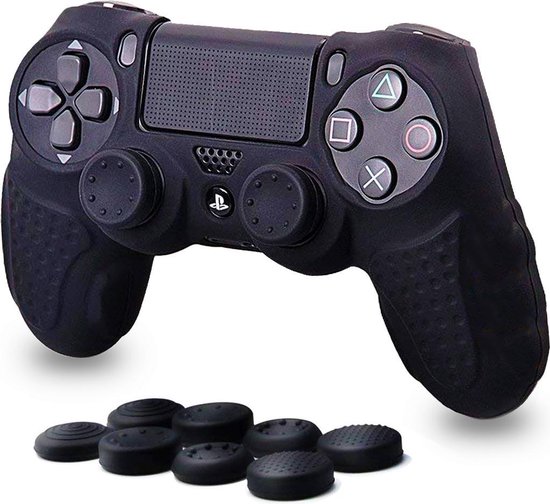 YONO PS4 Controller Hoesje – Skin met Thumb Grip – Zwart