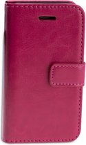 Luxe Lederen Hoesje met pashouder  voor iPhone 6 Plus/6S Plus - Pink