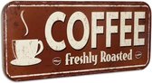 Muurplaat Coffee - Groot formaat - Wanddecoratie - 100,5x46 cm - Vintage - Horeca