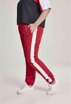 Urban Classics Dames joggingbroek -XL- Striped Crinkle Rood/Wit