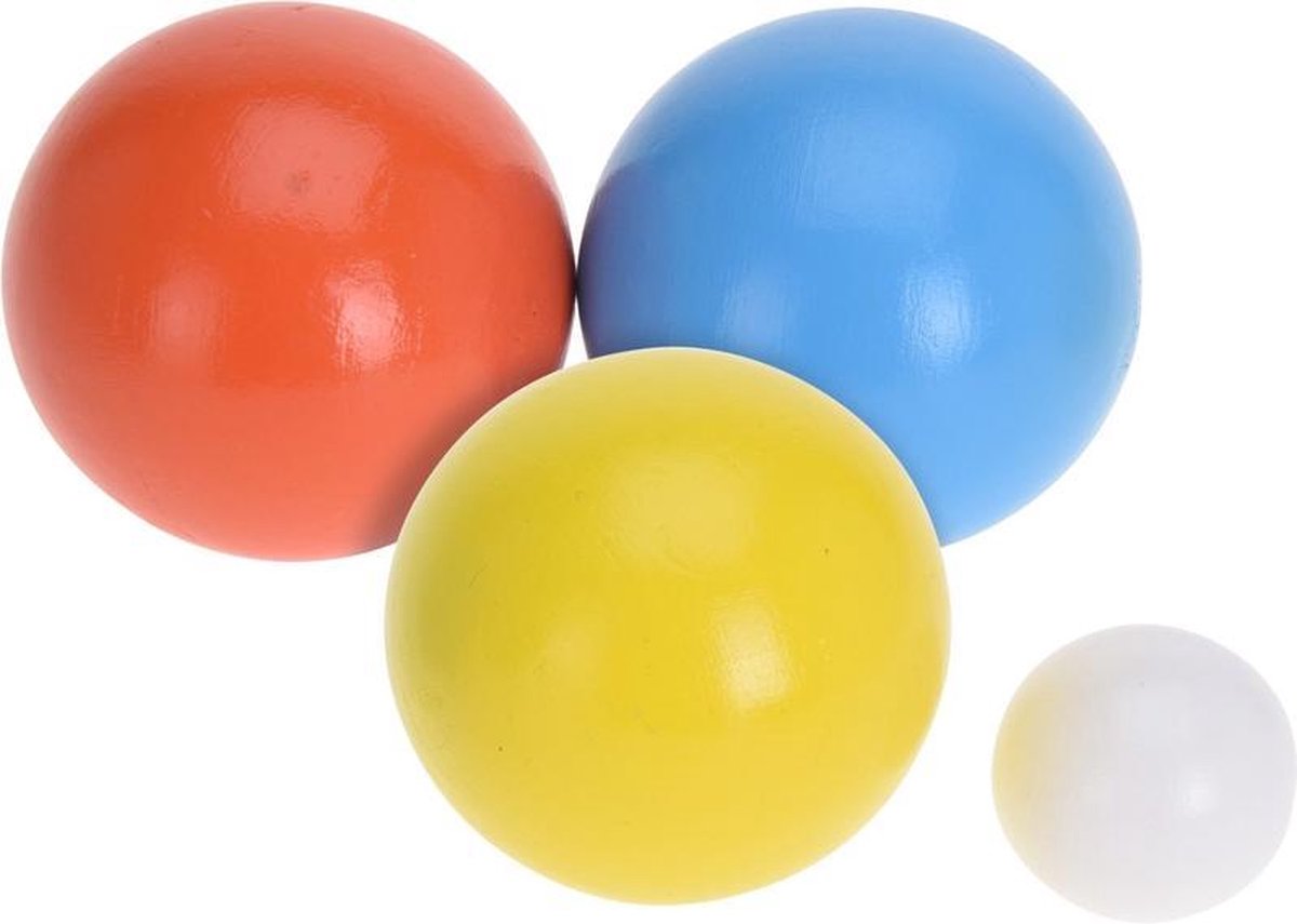 Jeu de boules set voor kinderen van 12x stuks - Buiten speelgoed - Sportief/actief speelgoed - Jeu de boules spel - Merkloos