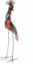 METAL MEDIUM COLOURFUL CROWNED CRANE