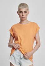 Urban Classics Dames Tshirt -XS- Extended shoulder Oranje