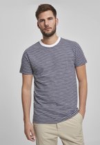 Urban Classics Heren Tshirt -S- Basic Stripe Grijs