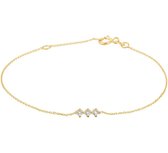 Sparkle14 Armband Zirkonia 0,7 mm 16 - 18 cm - Goud
