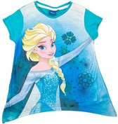 Disney Frozen - Elsa - T-shirt - Model "Elsa The Ballerina" - Blauw - 116 cm - 6 jaar - 100% Katoen