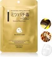 MITOMO Gold & Bee Venom Gezichtsmasker 25g - Japan Skincare Rituals - Goud en Bijengif Masker - Anti Age - Anti-Rimpel - Gezichtsverzorging - Huidverzorging - Face Mask - Facial Sh