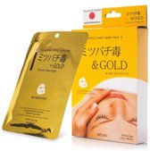 MITOMO Gold & Bee Venom Essence Face Sheet Mask - Gezichtsmasker - Vermindert Stress,Rimpels en Huidveroudering - Face Mask Beauty - Skincare Rituals - Gezichtsverzorging Masker -