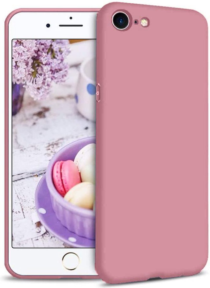 HB Hoesje Geschikt voor Apple iPhone SE (2020) Roze - Siliconen Back Cover