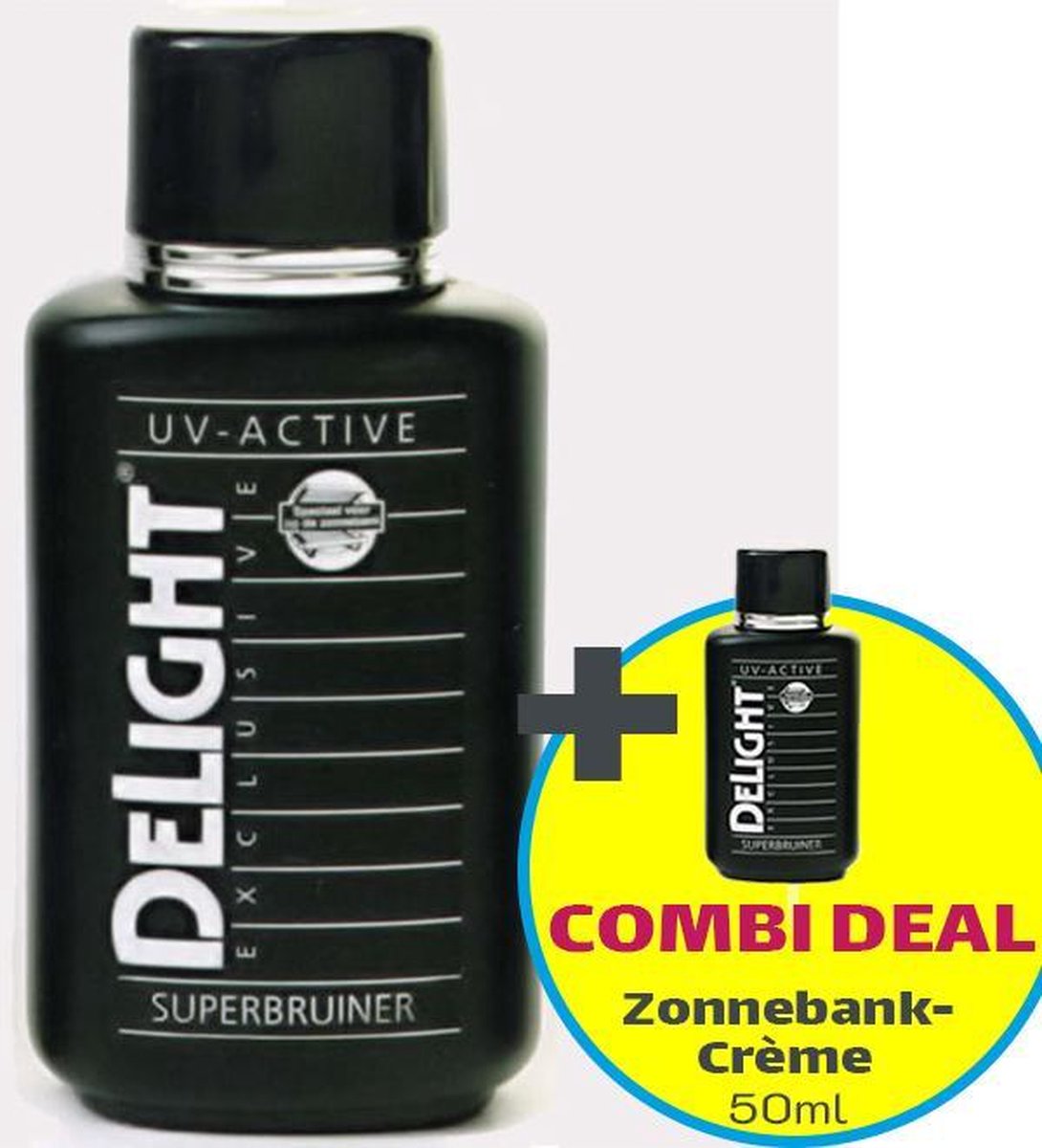 Delight Zonnebankcrèmes COMBI DEAL; Superbruiner Tanning Milk (250ml) + Tanning Milk (50ml)