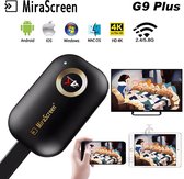 MiraScreen 4K G9 Plus 5G - draadloos streamen naar tv vanaf telefoon/tablet/laptop - Apple/Android/Windows