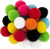 Pom Pom 2 cm assorti 24 stuks