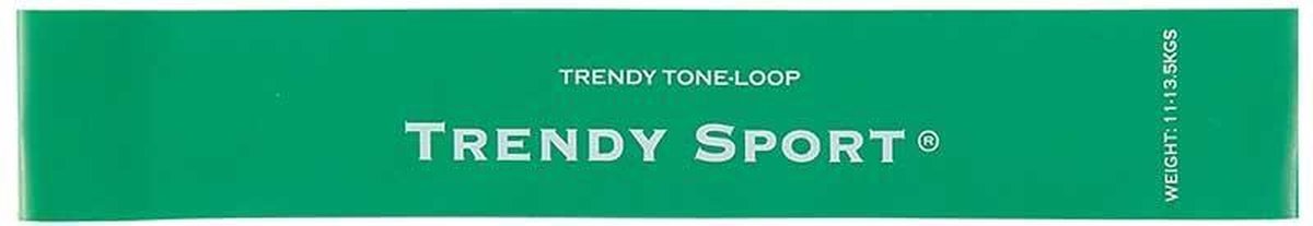 Trendy Sport Tone-Loop - naadloos - groen - zware weerstand - 24 mm x 1.6 mm x 29 cm - aerobic + getrainde - Weerstandsband