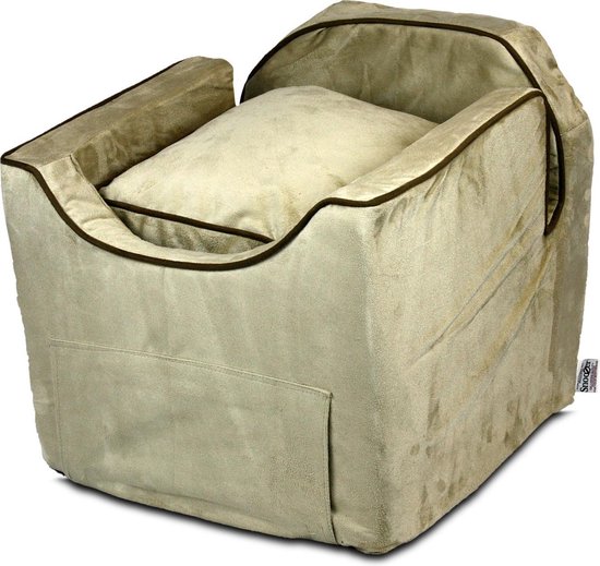 bol.com | Snoozer Lookout - Autostoel - Autozitje voor honden - Large 76 cm  - Buckskin - met lade