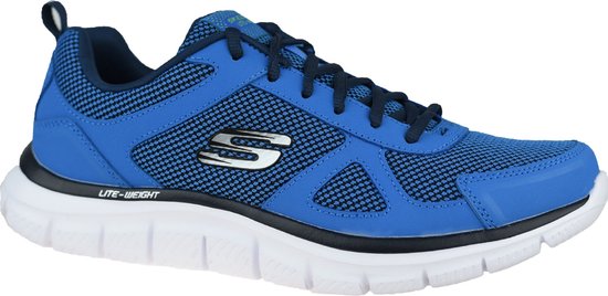 Skechers Track-Bucolo 52630-BLLM, Mannen, Blauw, Trainingschoenen,Sportschoenen, maat: 43
