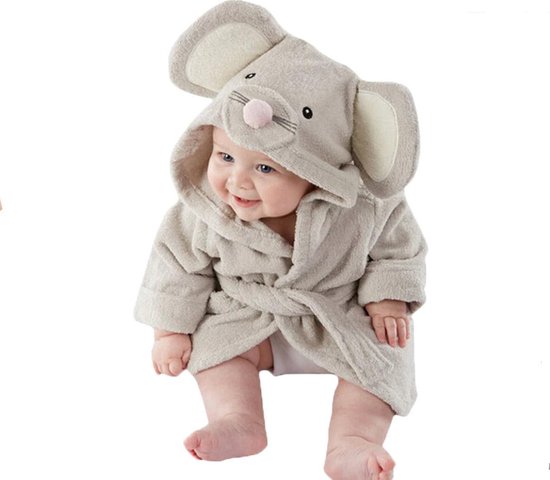 Archaïsch detectie bladzijde WiseGoods Baby Badjas Unisex - Zachte Fleece Badjasje voor Meisje en Jongen  - Muis... | bol.com