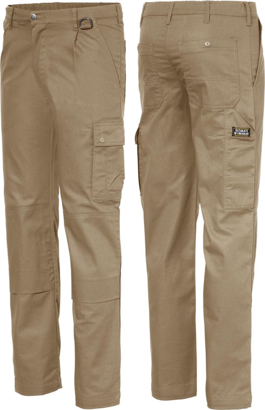 Ultimate Workwear - Pantalon de travail STANS - polycoton - léger - Kaki / Kaki