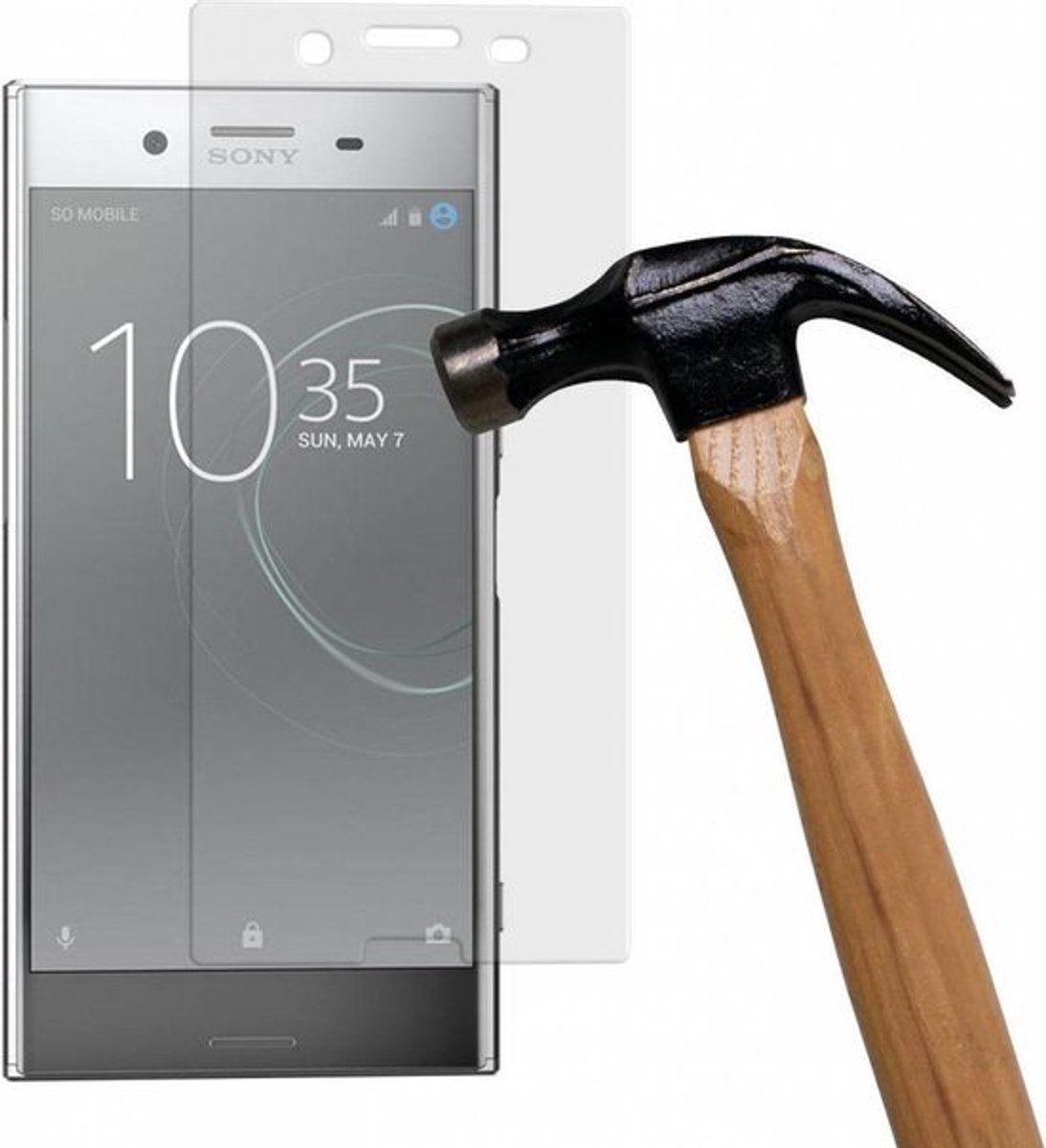 Geschikt voor Sony Xperia XZ smartphone tempered glass / glazen screenprotector 2.5D 9H