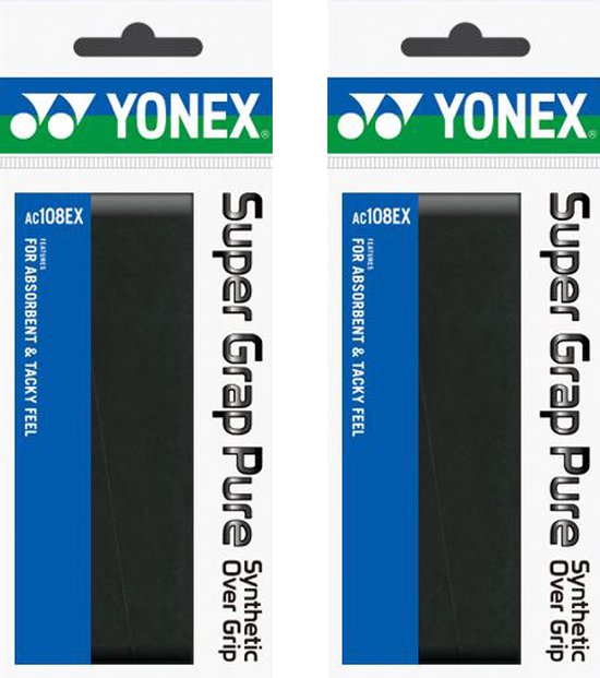 Yonex AC108 Super Grap Pure | zwart | 2stuks