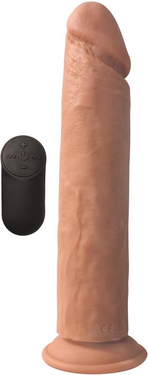Realistische Vibrerende Dildo Met Zuignap XL - beige
