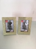 Gouden glitter fotolijst (set van 2)