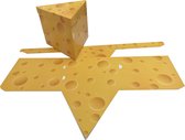 Presentdoosje "kaas" driehoek met deksel: 19 x 19 x 16cm (10 stuks)