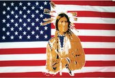 Vlag USA Amerika Native| Amerikaanse vlag Native 150x90cm