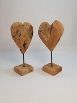 Teak houten hart